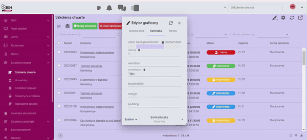 edytor graficzny - zmiana kolorów w systemie
